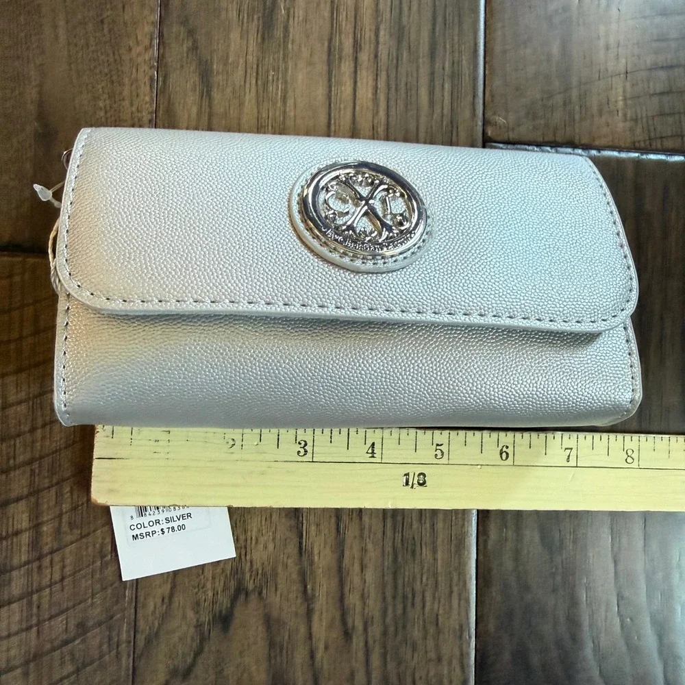 CXL‎ by Christian Lacroix NWT Silver Bali Caviar Small Clutch Wristlet